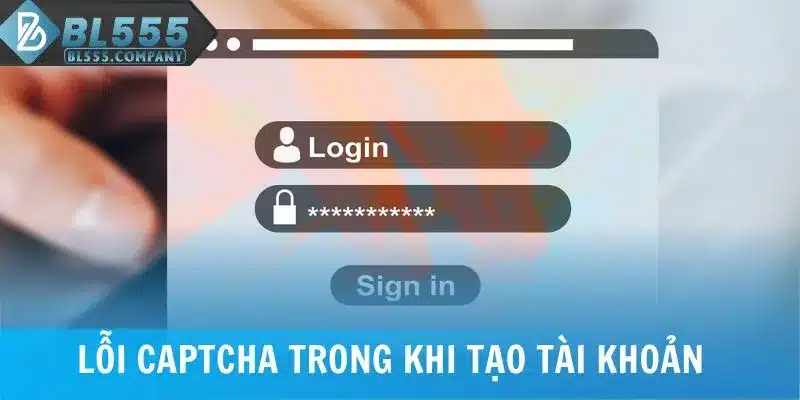 Lỗi CAPTCHA trong khi tạo tài khoản